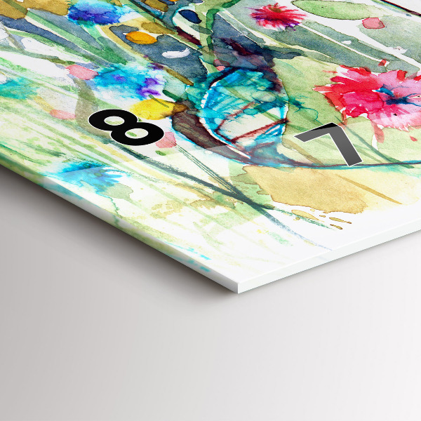 Vízszintes üvegóra Pipacsok a réten