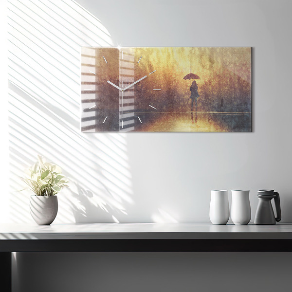 Vízszintes üvegóra nő esernyő