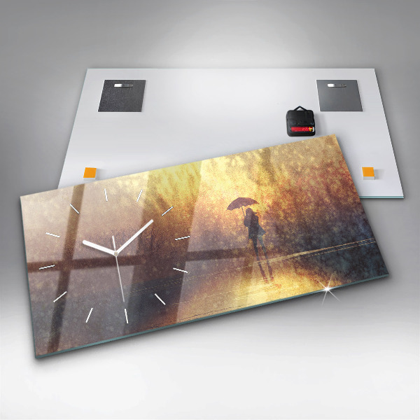 Vízszintes üvegóra nő esernyő