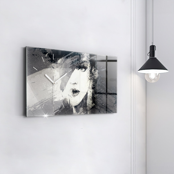 Vízszintes üvegóra Nő - akvarell