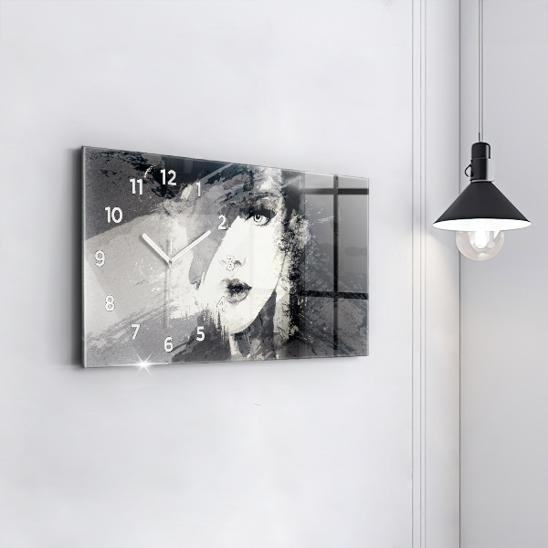 Vízszintes üvegóra Nő - akvarell