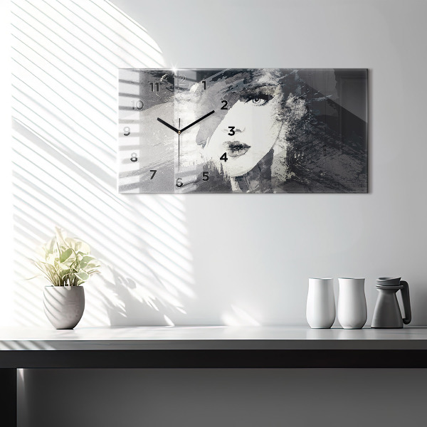 Vízszintes üvegóra Nő - akvarell