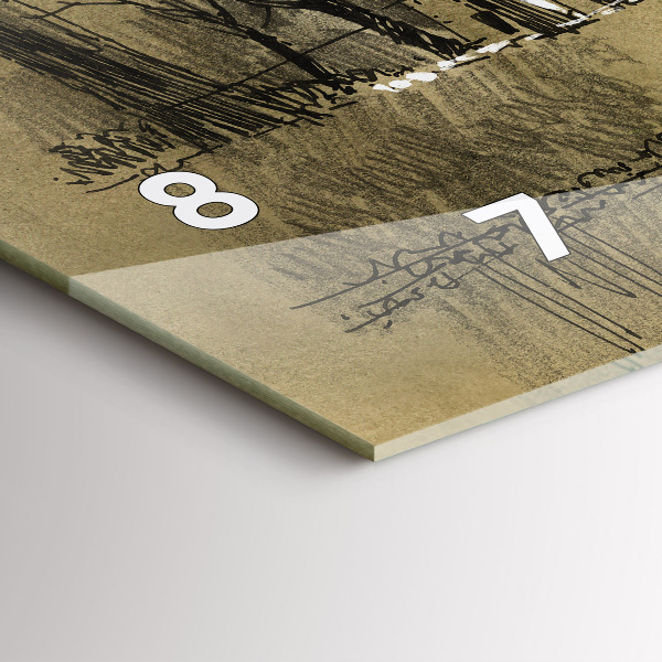 Vízszintes üvegóra Park és a szépia fák