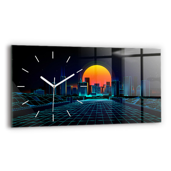 Vízszintes üvegóra Cyberspace City
