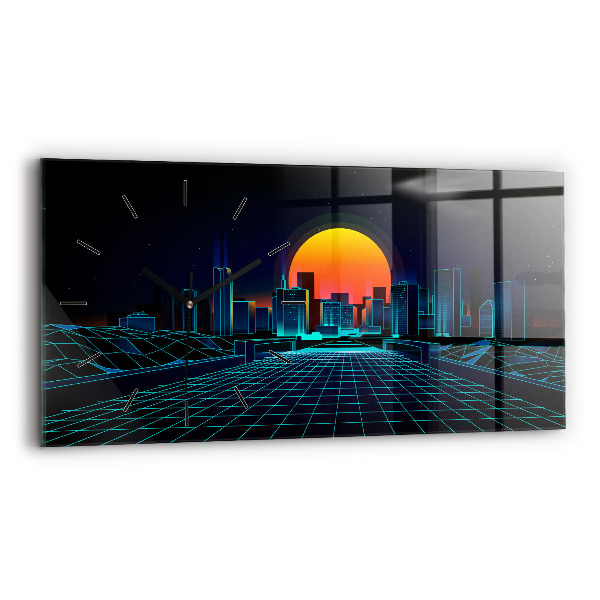 Vízszintes üvegóra Cyberspace City