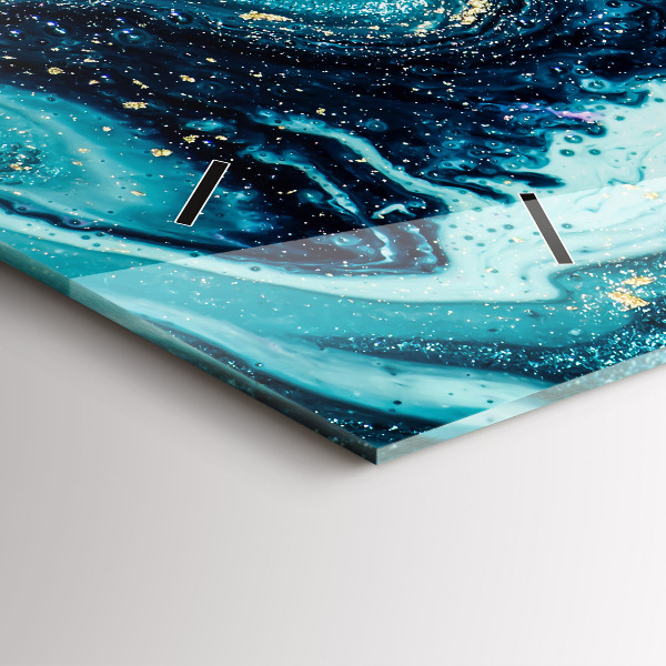 Vízszintes üvegóra Absztrakt márvány