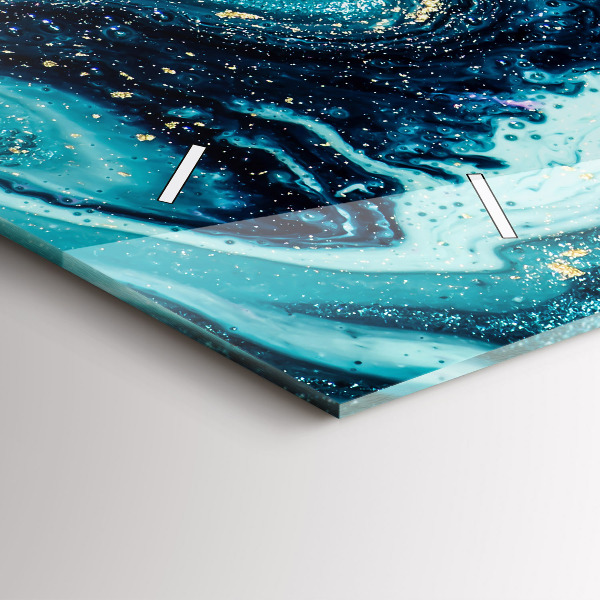 Vízszintes üvegóra Absztrakt márvány