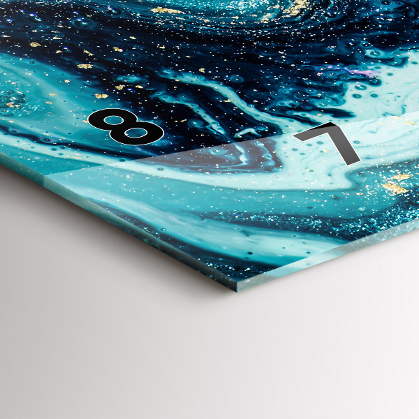 Vízszintes üvegóra Absztrakt márvány