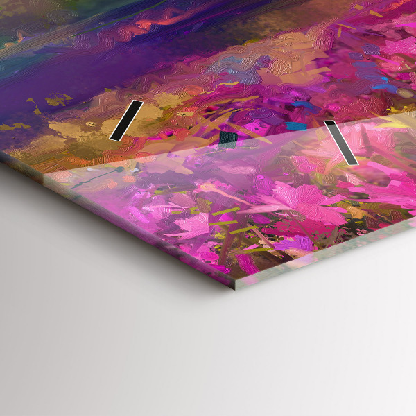 Vízszintes üvegóra Táj a természet és a virágok