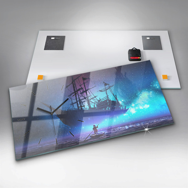 Vízszintes üvegóra Fantasy vitorlás hajó