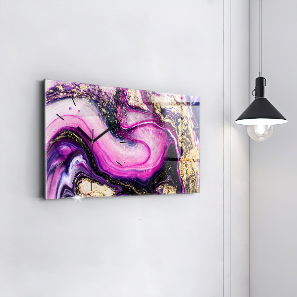 Vízszintes üvegóra Absztrakt márvány