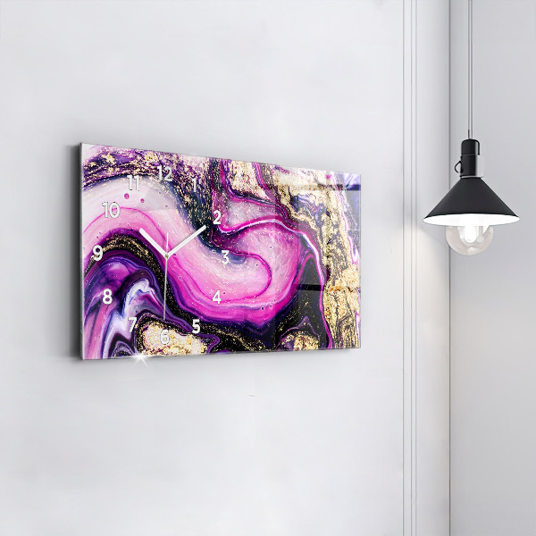 Vízszintes üvegóra Absztrakt márvány