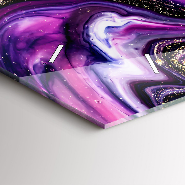 Vízszintes üvegóra Absztrakt márvány