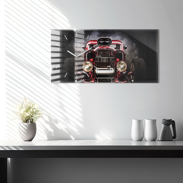 Vízszintes üvegóra Régi veterán autó