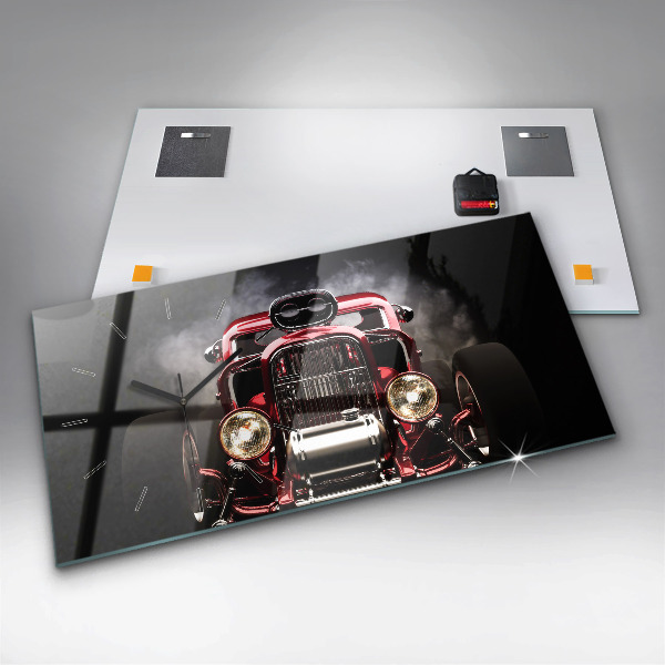 Vízszintes üvegóra Régi veterán autó