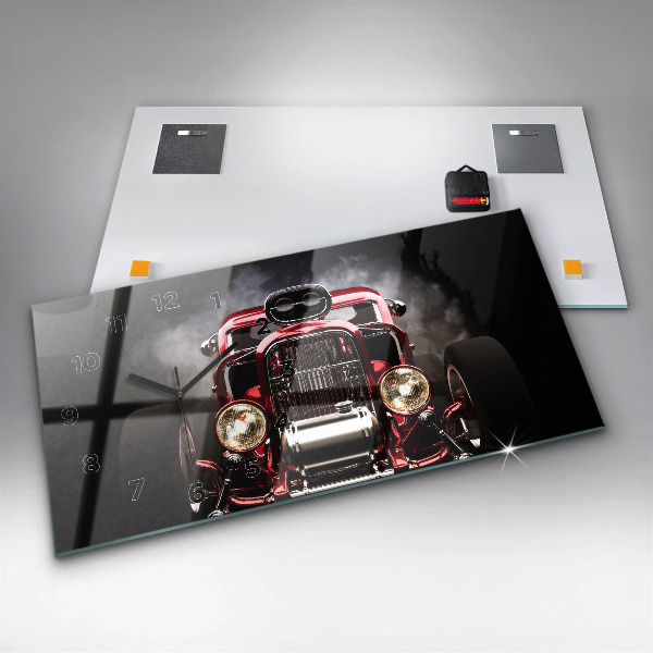 Vízszintes üvegóra Régi veterán autó