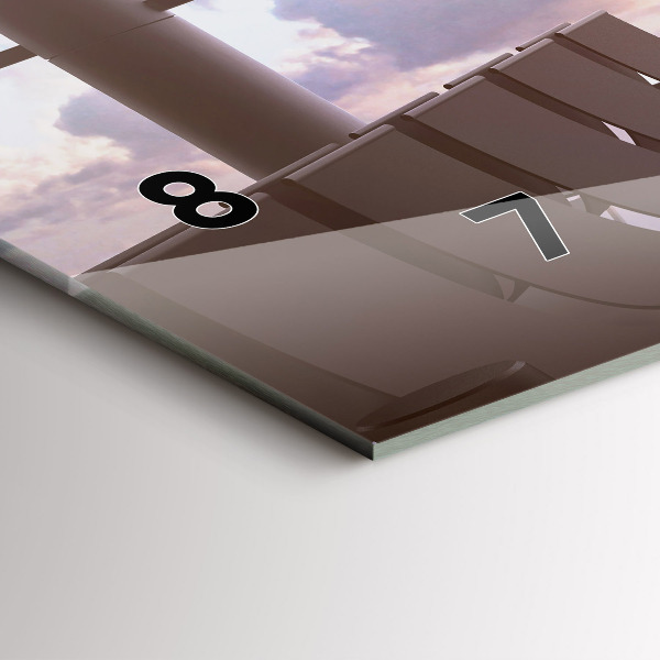 Vízszintes üvegóra Férfi a repülőtéren