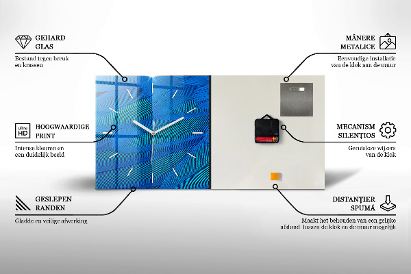 Vízszintes üvegóra Szarvas erdő sziluettje