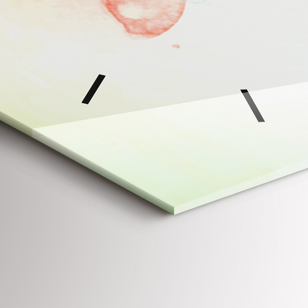 Vízszintes üvegóra Absztrakt nő arcát