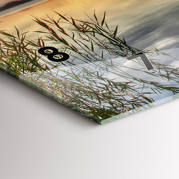 Vízszintes üvegóra Lake Sunset