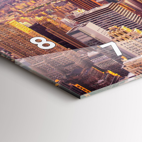 Vízszintes üvegóra Naplemente New York