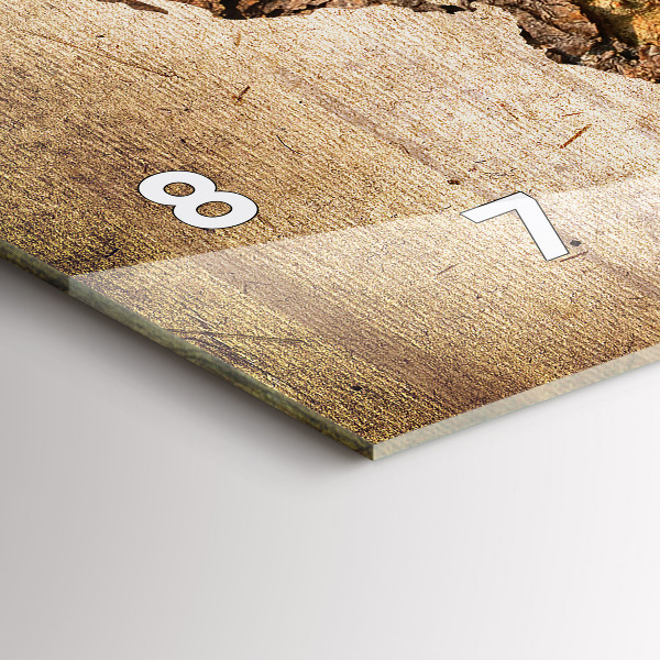 Vízszintes üvegóra Vintage világtérkép