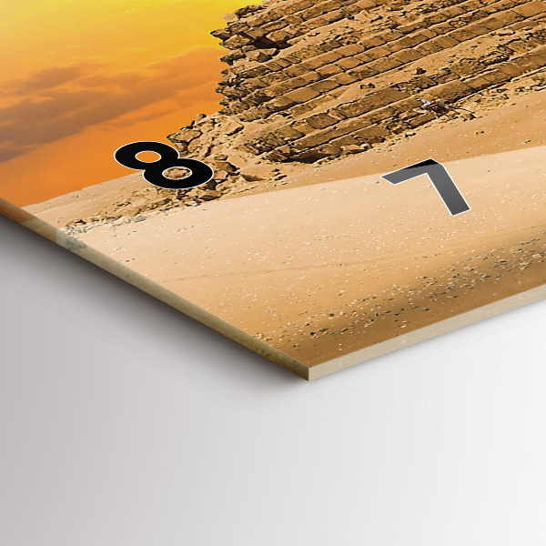 Vízszintes üvegóra Piramisok és naplemente