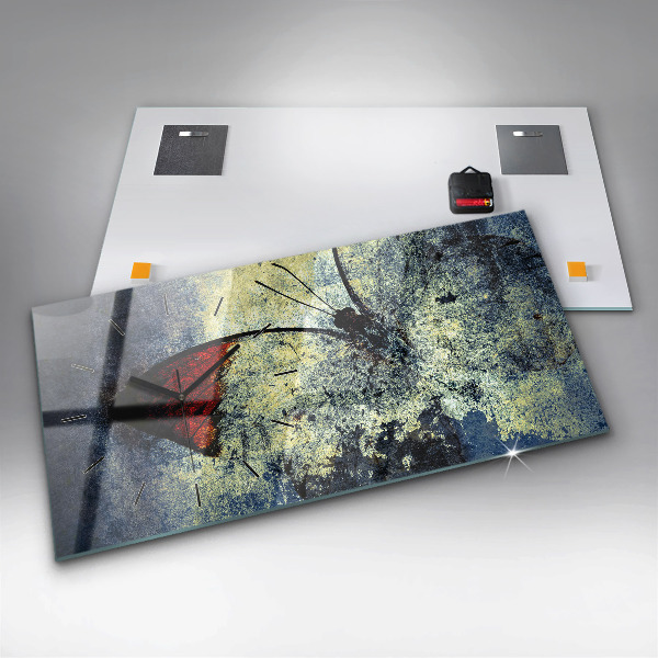 Vízszintes üvegóra Pillangó vintage stílusú