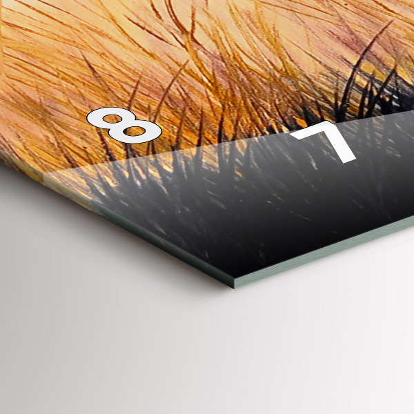 Vízszintes üvegóra Daruk naplementekor