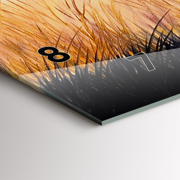 Vízszintes üvegóra Daruk naplementekor