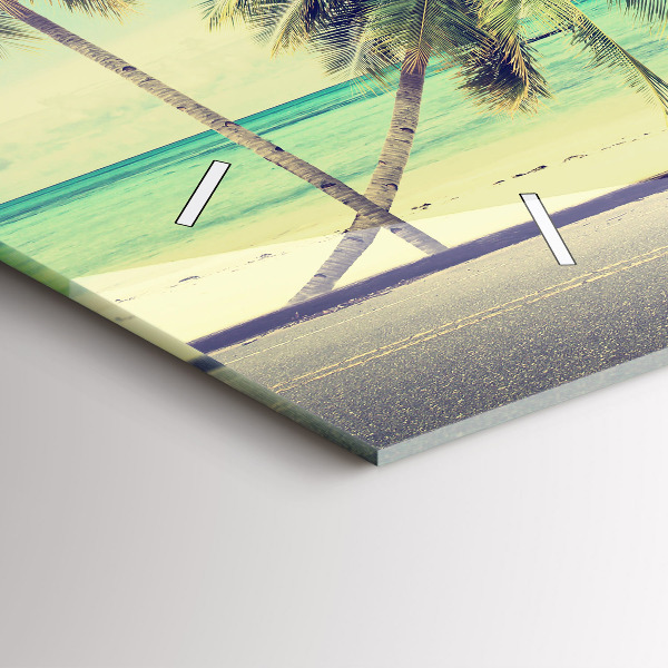 Vízszintes üvegóra Autó szörfdeszkával