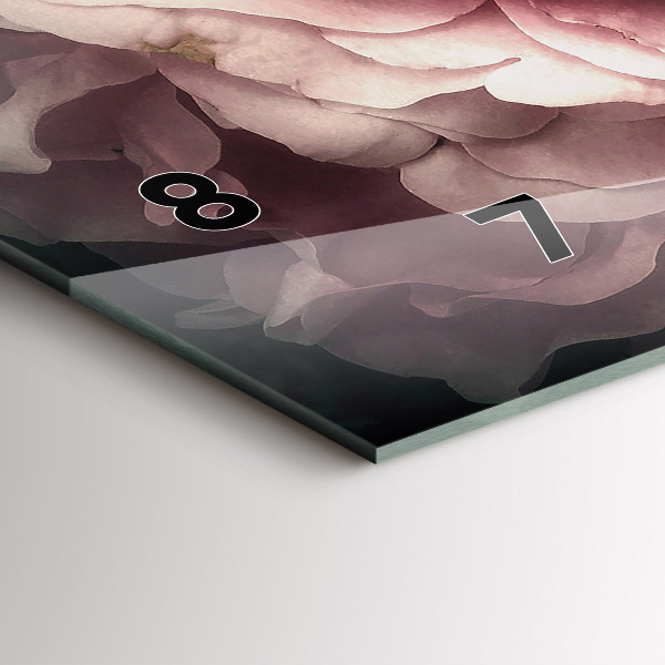 Vízszintes üvegóra Rózsaszín rózsa csokor