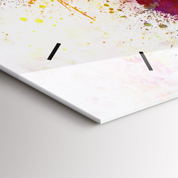 Vízszintes üvegóra Akvarell térkép a világról