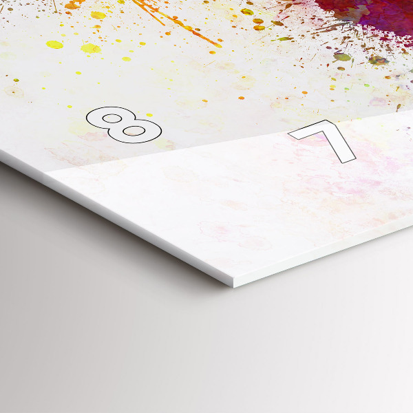 Vízszintes üvegóra Akvarell térkép a világról