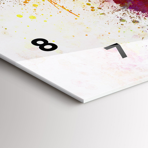 Vízszintes üvegóra Akvarell térkép a világról