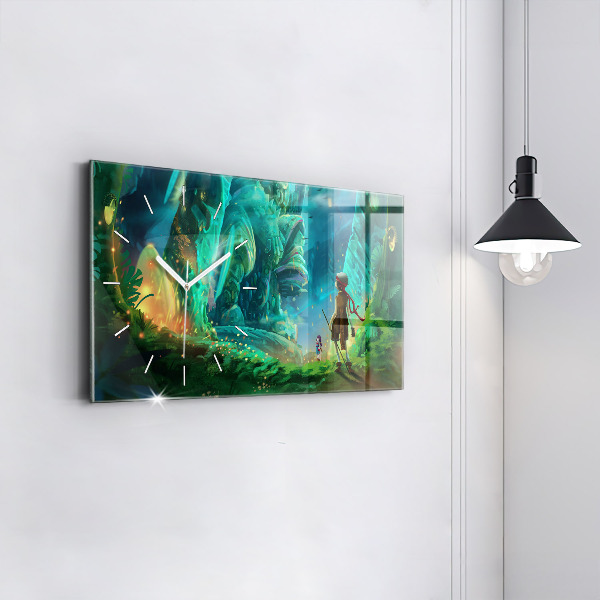 Vízszintes üvegóra Gyermekek a mesebeli erdőben