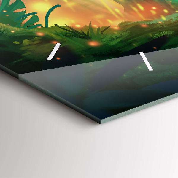 Vízszintes üvegóra Gyermekek a mesebeli erdőben