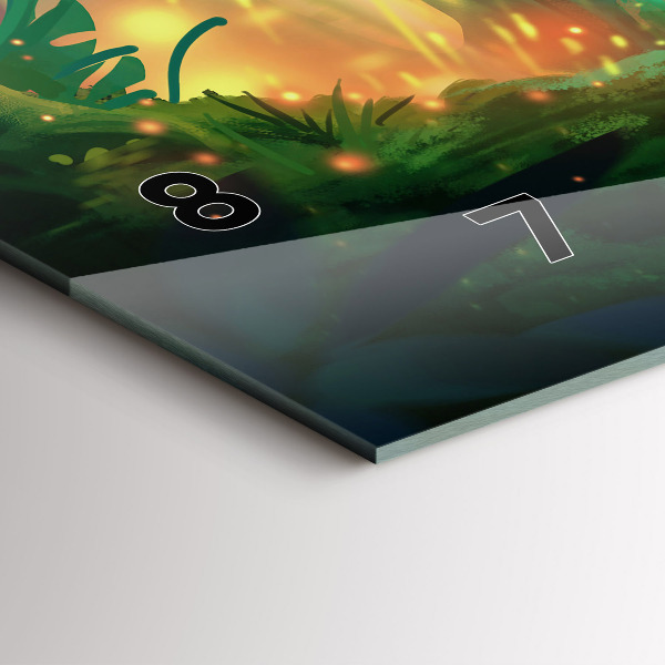 Vízszintes üvegóra Gyermekek a mesebeli erdőben