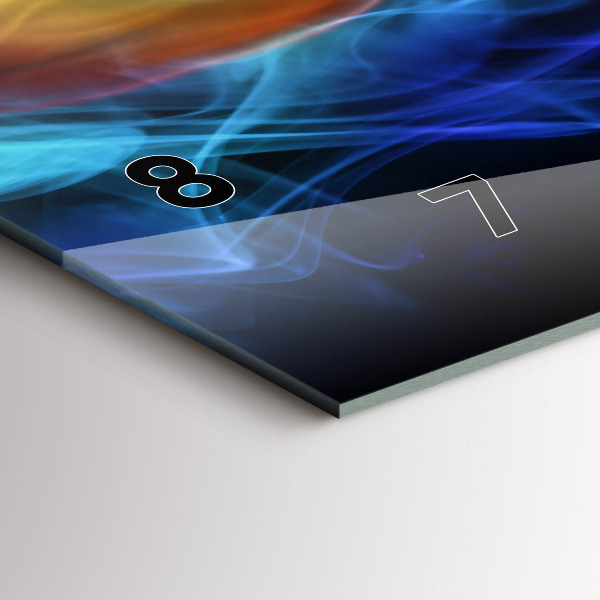 Vízszintes üvegóra Absztrakt színes vonalak