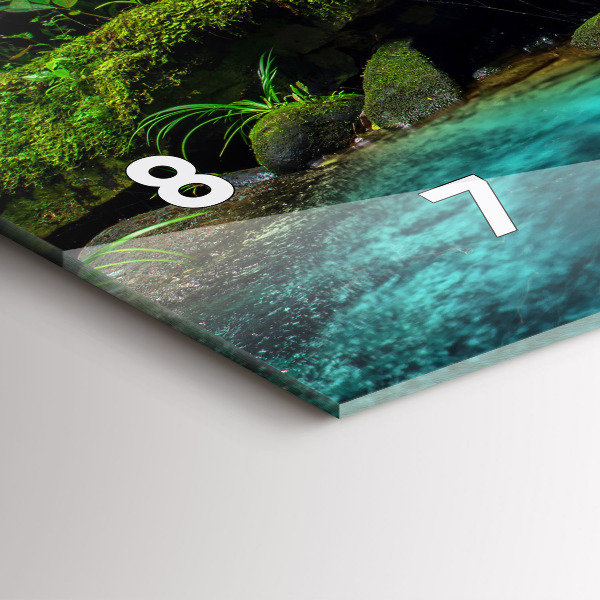 Vízszintes üvegóra Thaiföld vízesés