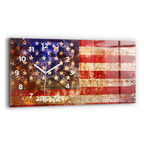 Vízszintes üvegóra Vintage USA zászló