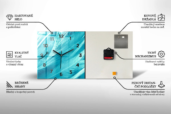 Vízszintes üvegóra Vintage USA zászló