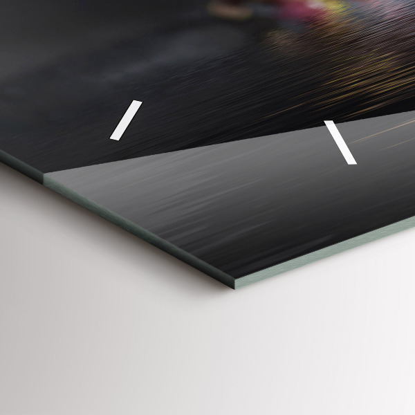 Vízszintes üvegóra Orchidea virág a vízen