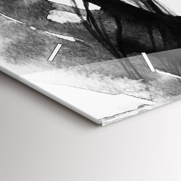 Vízszintes üvegóra Egy nő portréja akvarell