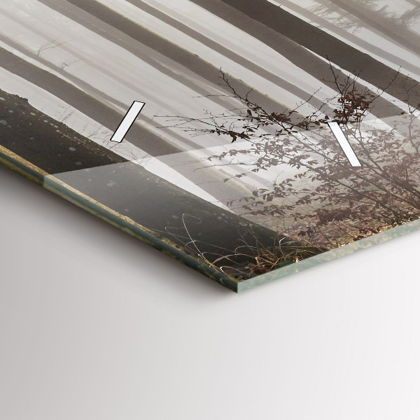 Vízszintes üvegóra Erdő a ködben