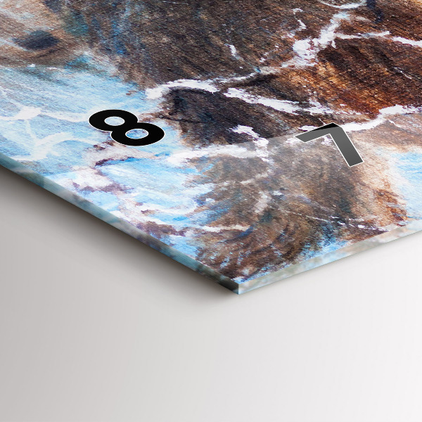 Vízszintes üvegóra Farkasok az erdőben