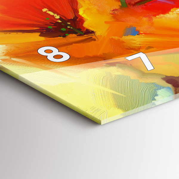 Vízszintes üvegóra Színes pipacsok