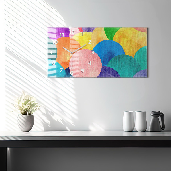 Vízszintes üvegóra Absztrakt körök