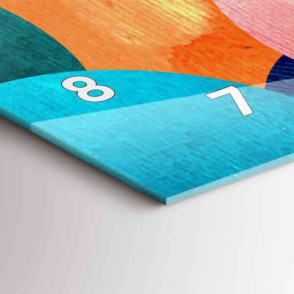 Vízszintes üvegóra Absztrakt körök