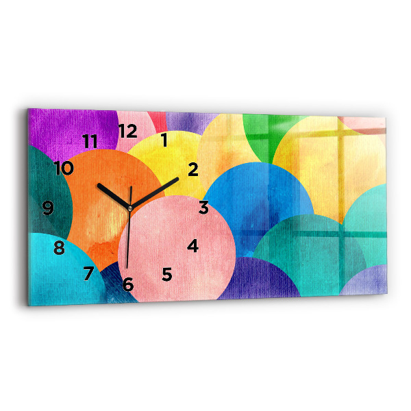 Vízszintes üvegóra Absztrakt körök